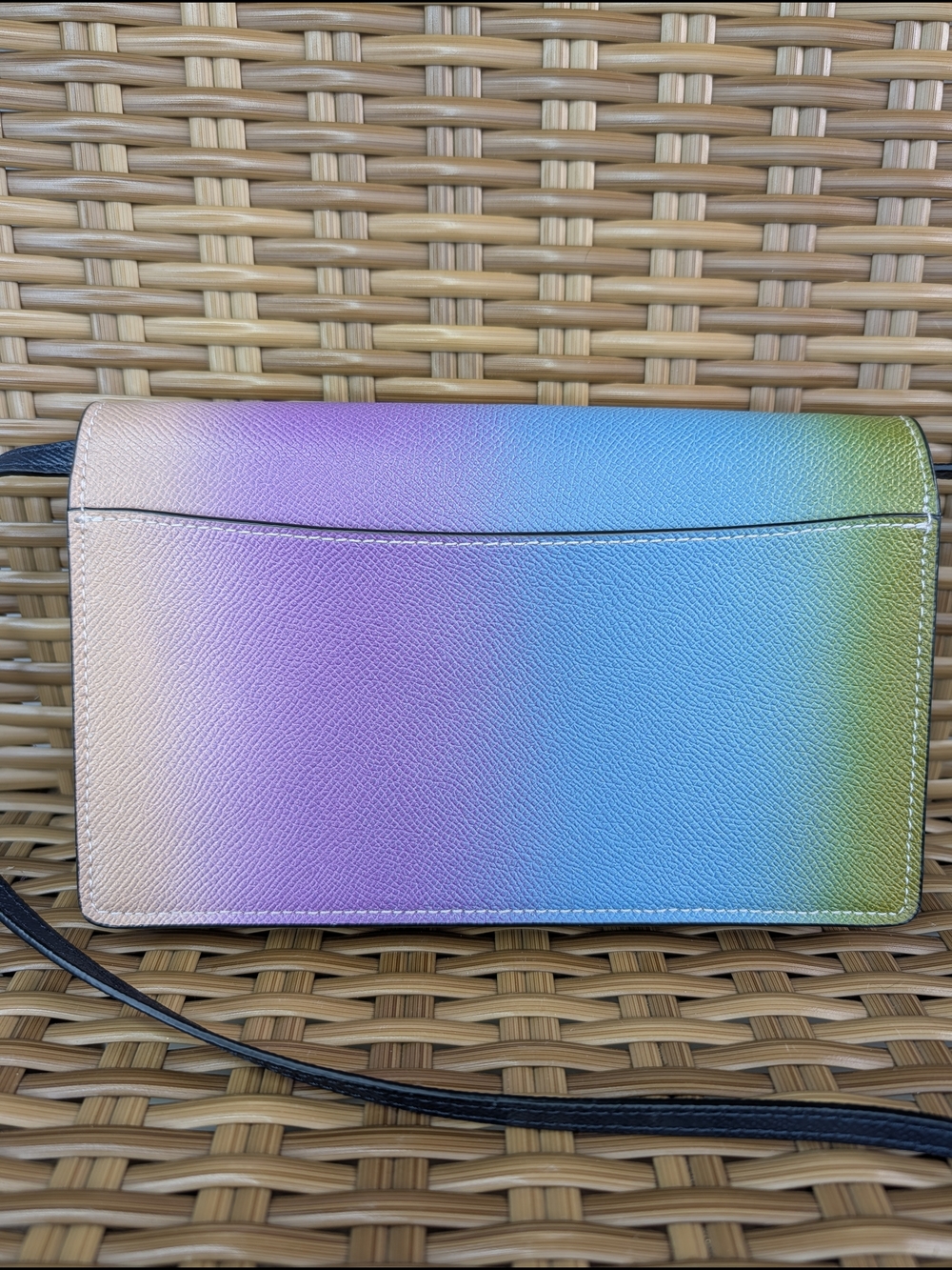 Coach Hayden Ombre Multi-Colored Leather Crossbody Bag Clutch Wallet Small - Picture 14 of 16